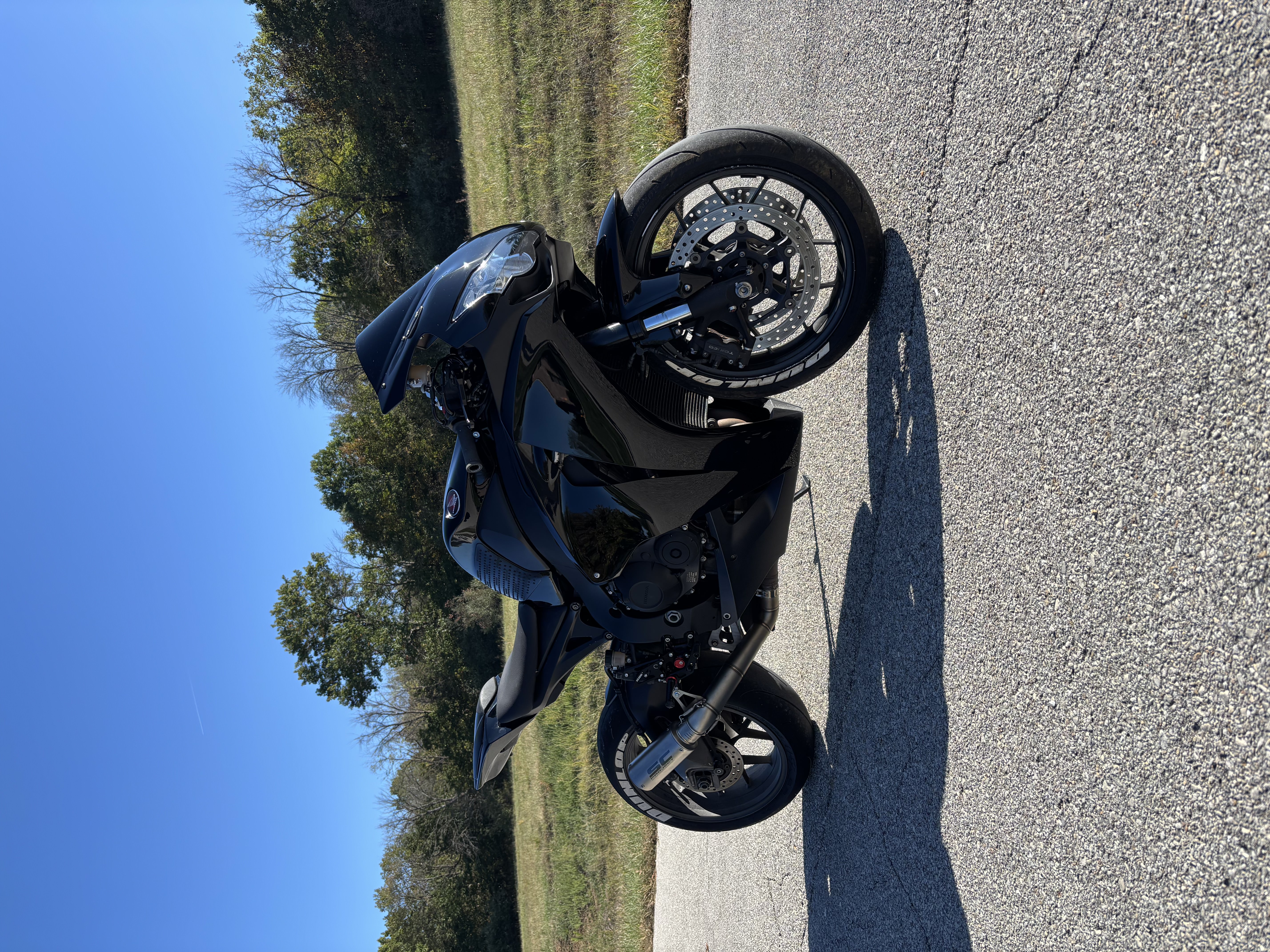 Finished black 2008 CBR1000RR after rebuild